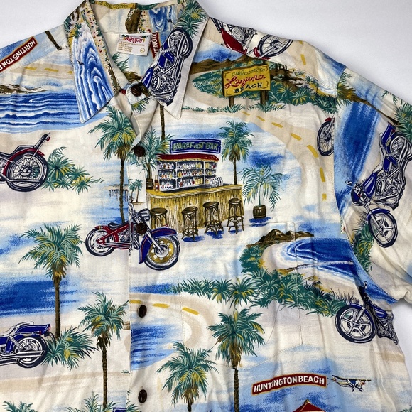 (Sold)VTG Go Barefoot Hawaiian Shirt Mens Size XL - Picture 2 of 4